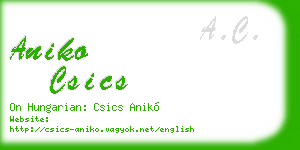 aniko csics business card