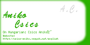 aniko csics business card